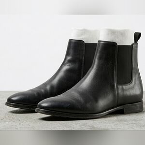 ​BOSS Hugo Boss Men’s Black Leather Chelsea Boots | Made in Italy | Size 10.5